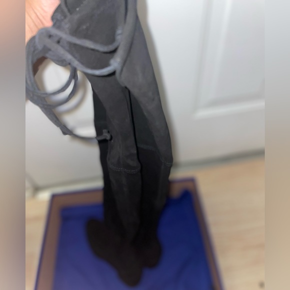 STUART WEITZMAN Tieland over the knee black suede boots size 7.0 - Picture 7 of 10